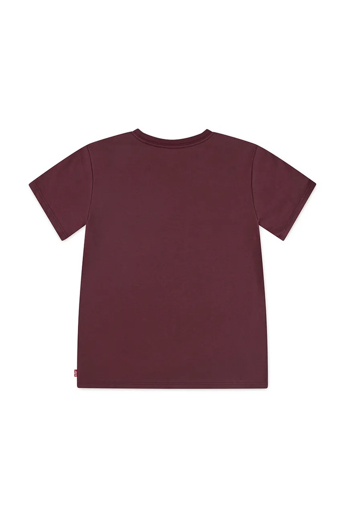 Dětské tričko Levi's LVG BATWING CHEST HIT TEE 3EK826 burgundské SS26