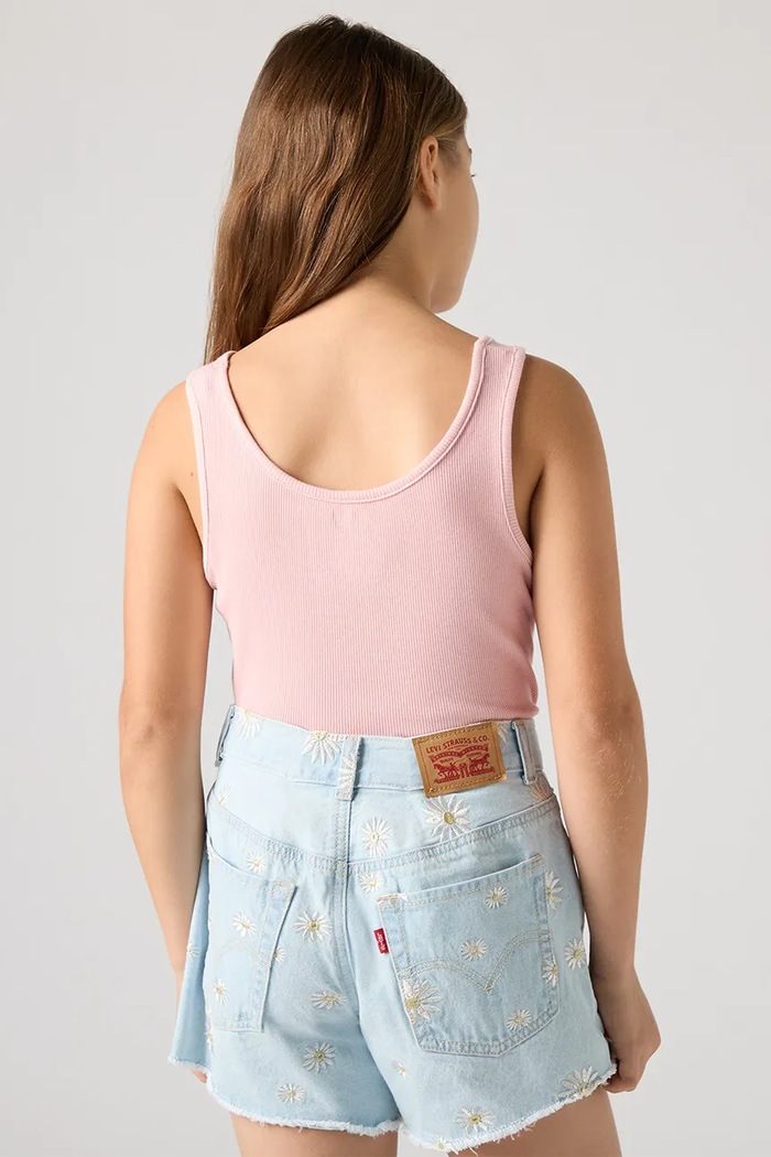 Detský top Levi's LVG MEET AND GREET RIBBED TANK 4EK116 ružová