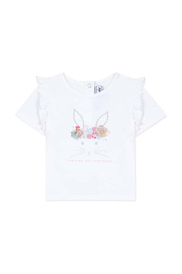 Majica kratkih rukava za bebe Tartine et Chocolat TY10071.60.74 bijela SS24