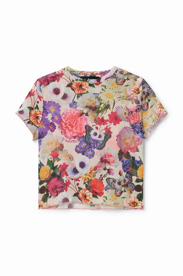 Desigual t-shirt bawełniany dziecięcy 24SGTK04 multicolor SS24