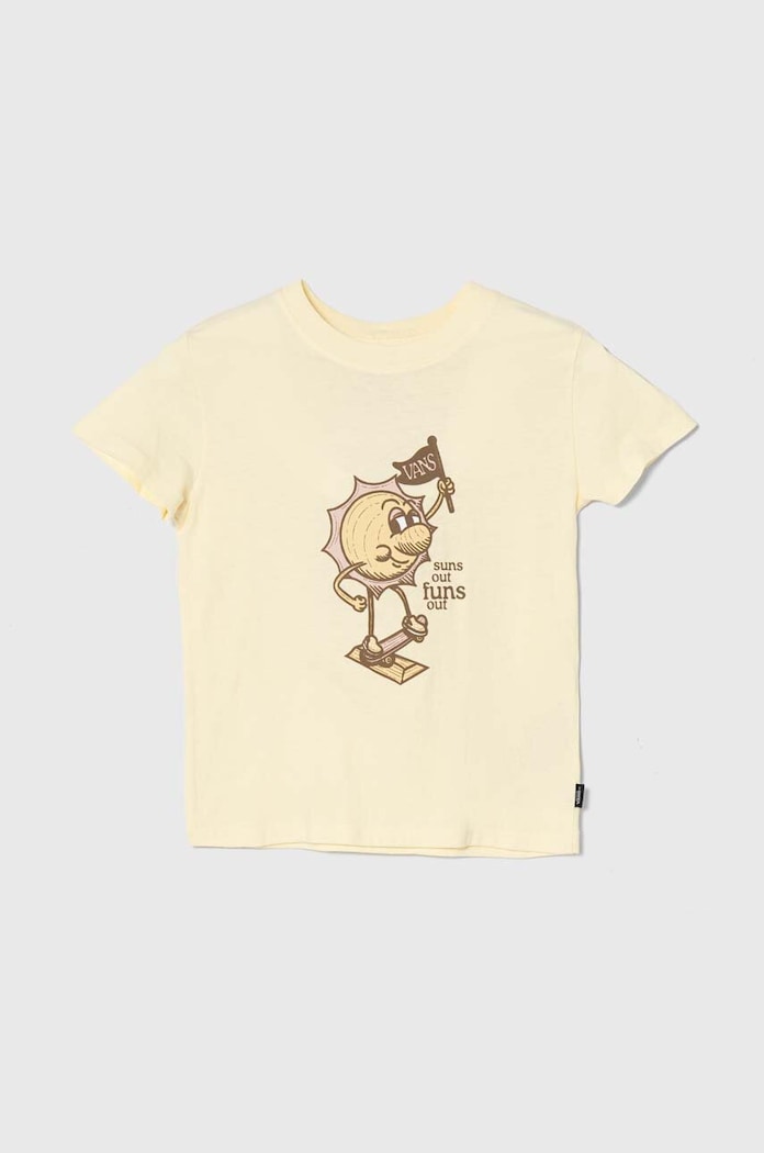 Vans T-shirt bawełniany dziecięcy SKATE SUN CREW żółty VN000GAWCR1