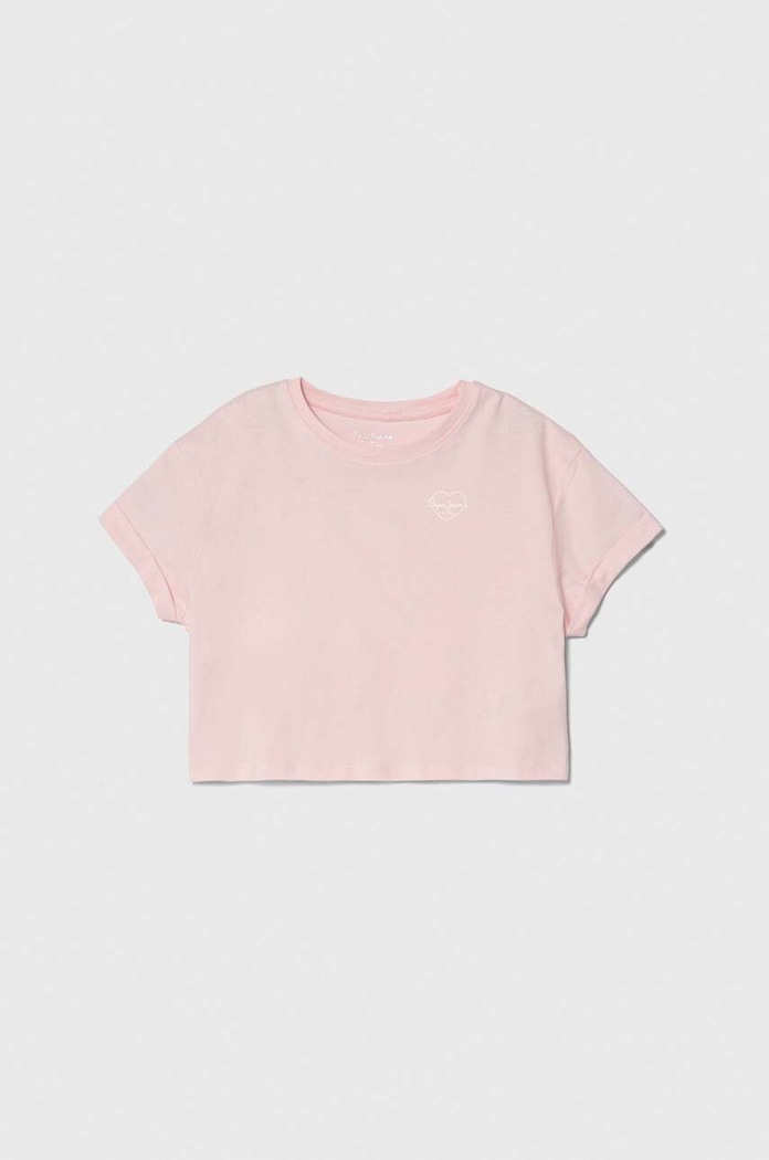 Dječja pamučna majica kratkih rukava Pepe Jeans NICKY pamuk roza PG503070