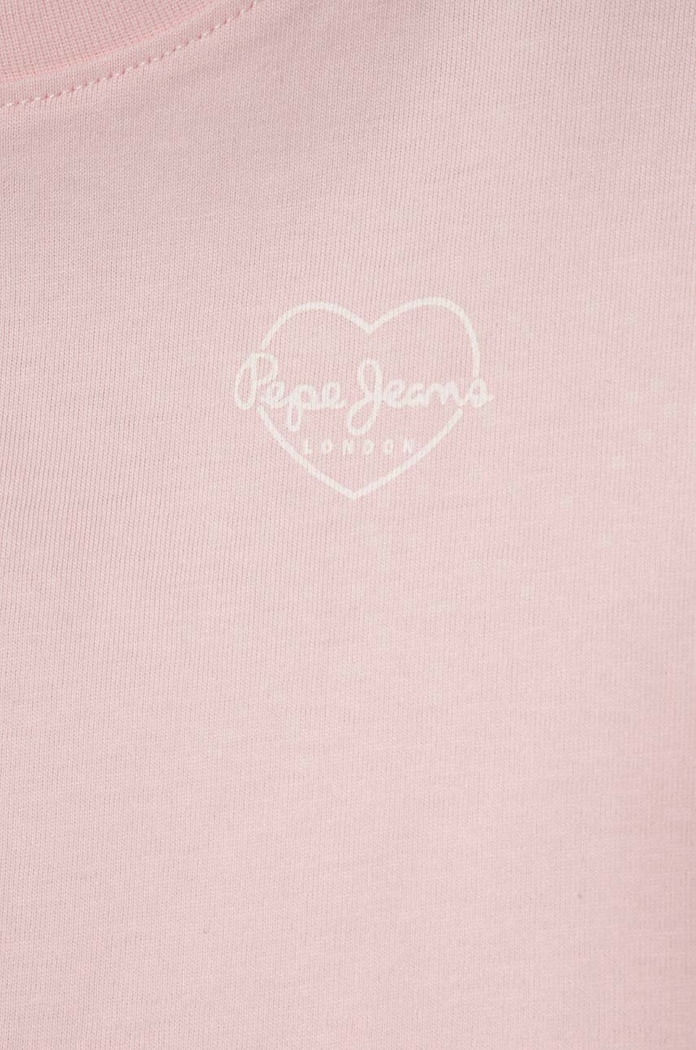 Djevojčice Dječja pamučna majica kratkih rukava Pepe Jeans NICKY PG503070 roza