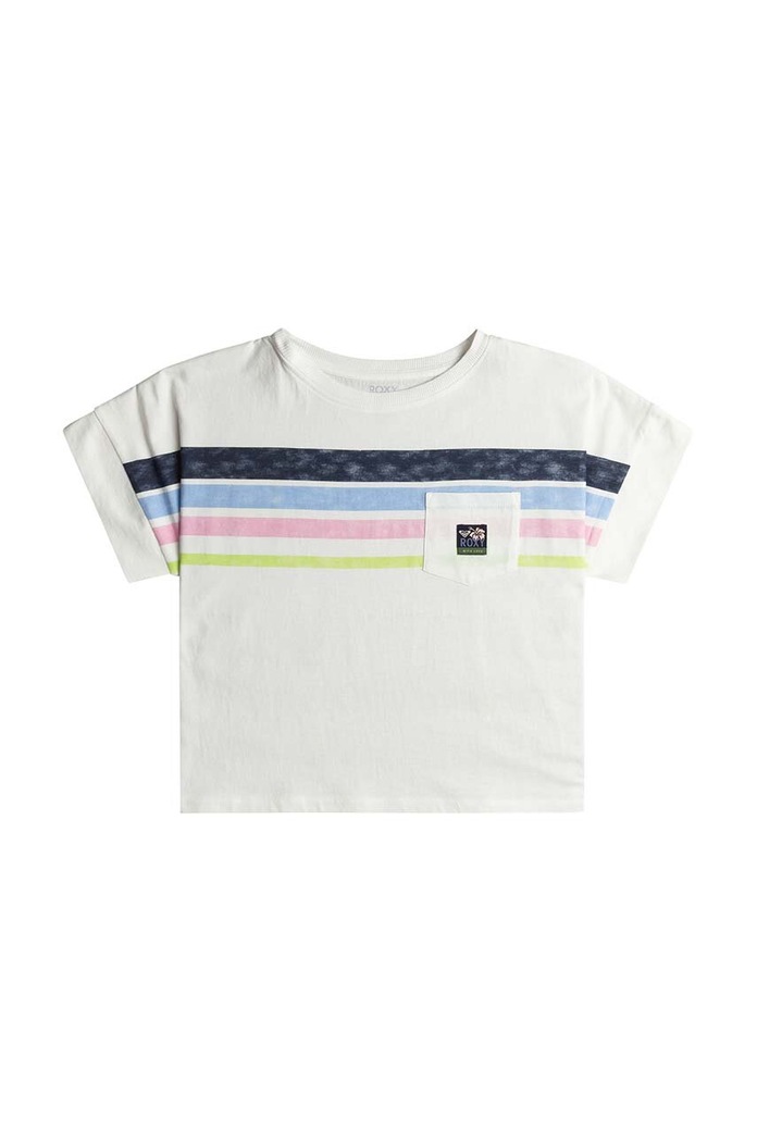 Roxy tricou de bumbac pentru copii SWIMMININTHESTA print alb ERGZT04035