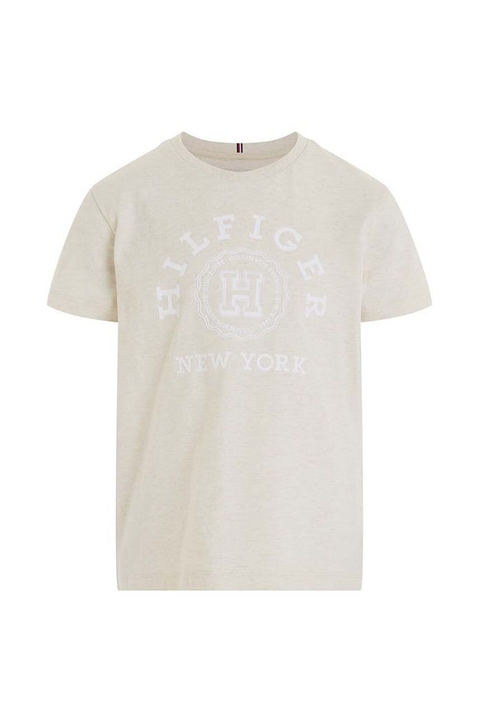 Tommy Hilfiger t-shirt bawełniany dziecięcy KG0KG07855.128.176.PPYH beżowy SS24