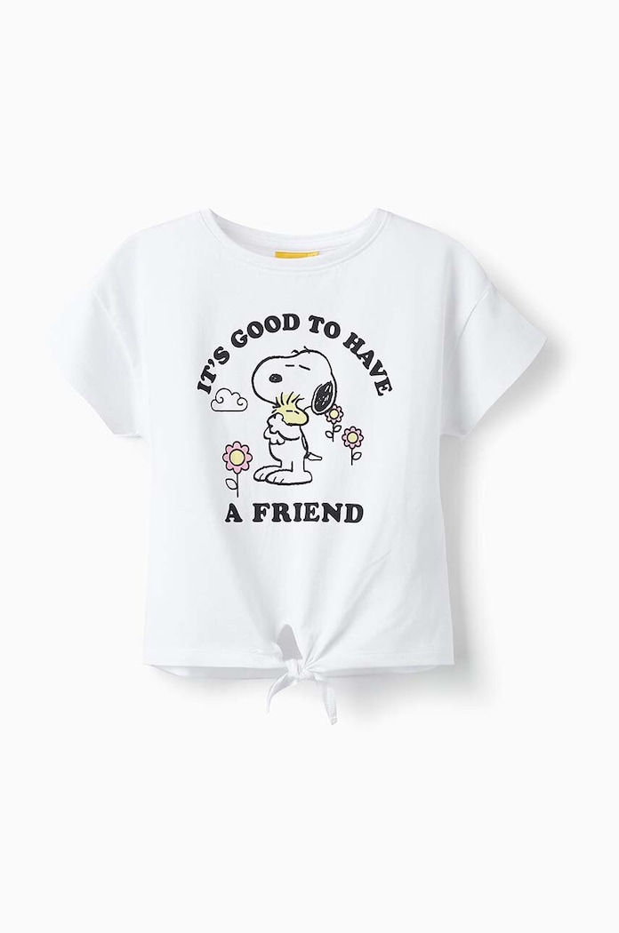zippy t-shirt bawełniany dziecięcy nadruk biały 3105980101