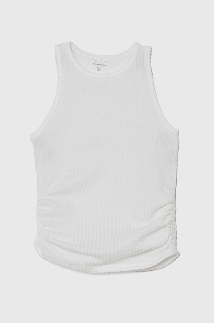Abercrombie & Fitch top dziecięcy z elastanem biały KI239.4072