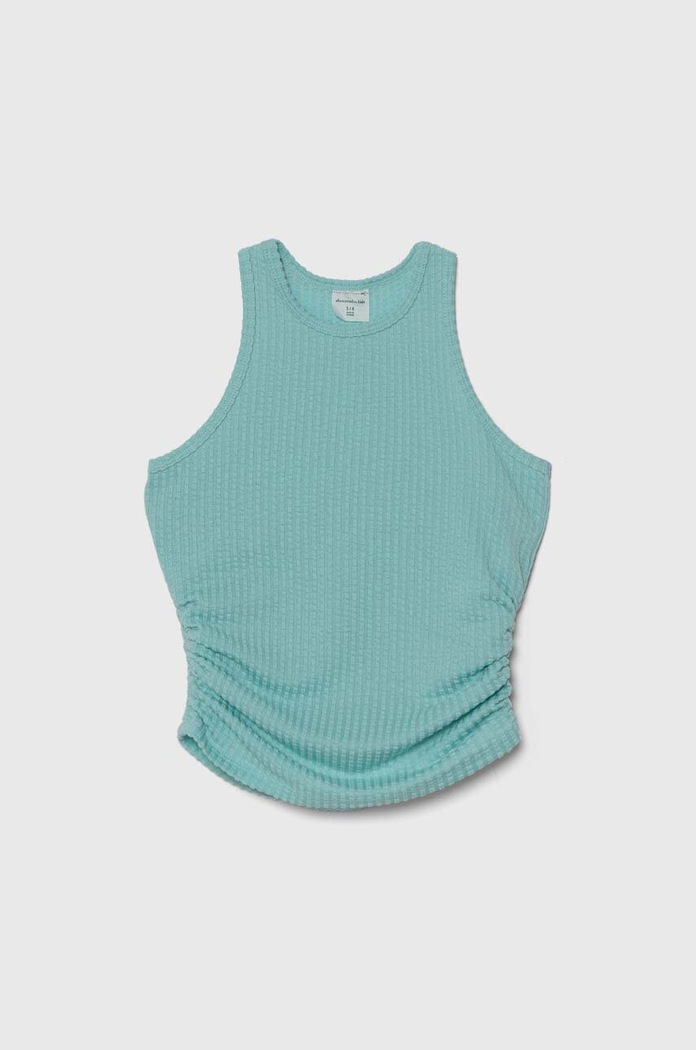 Abercrombie & Fitch top dziecięcy z elastanem turkusowy KI239.4072