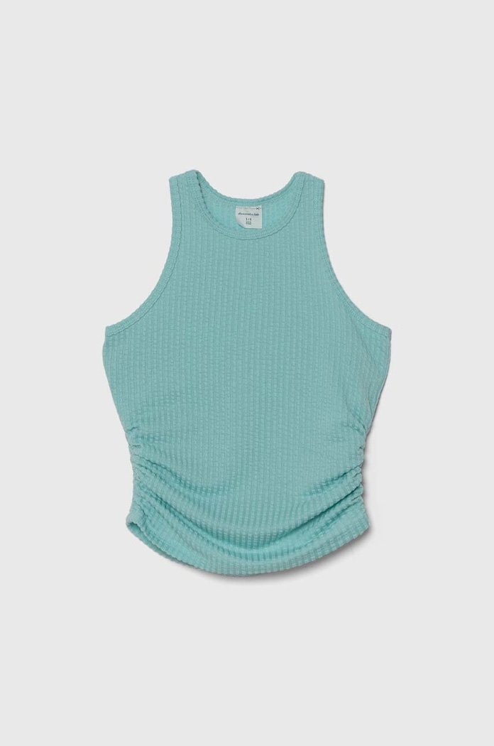 Abercrombie & Fitch top dziecięcy z elastanem turkusowy KI239.4072