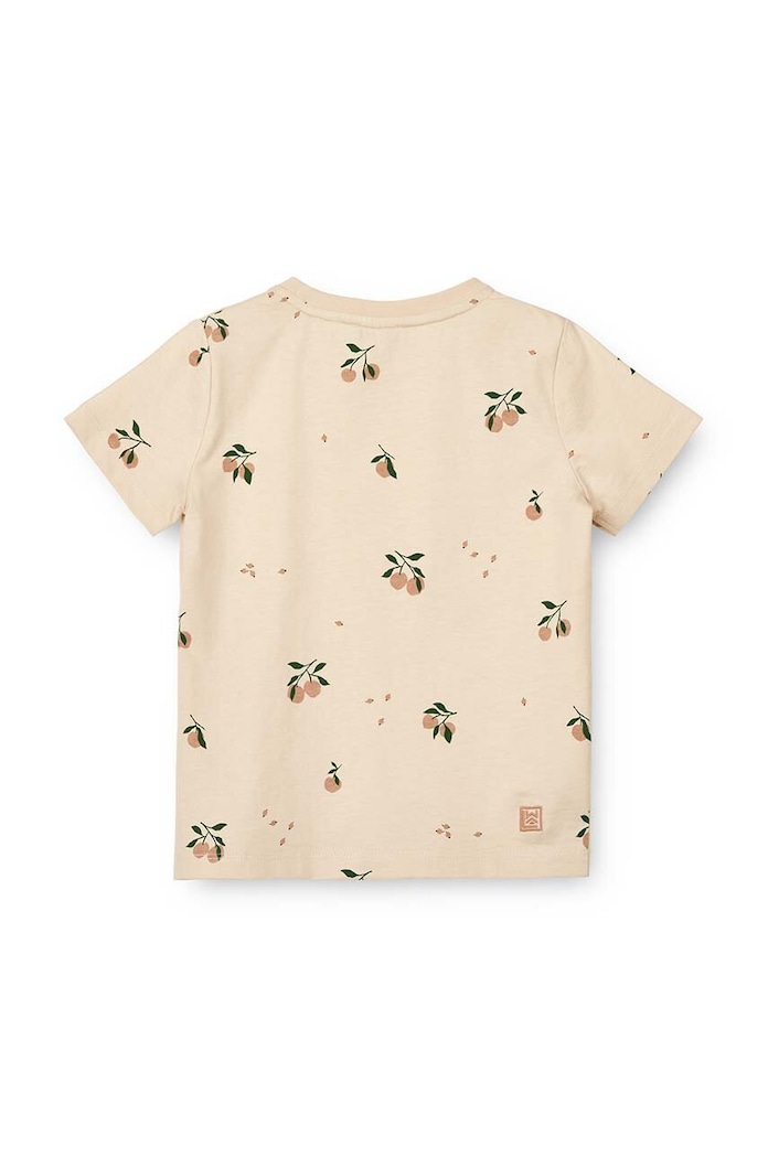 Liewood t-shirt bawełniany niemowlęcy Apia Baby Printed Shortsleeve T-shirt LW18826 różowy SS24