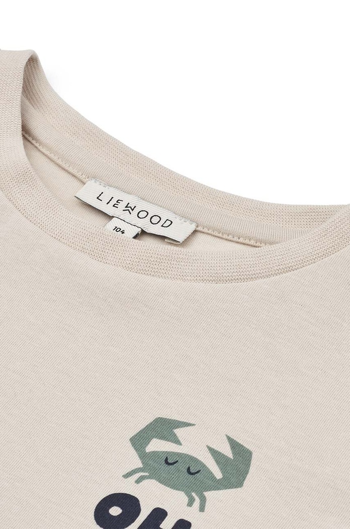 Băieți Liewood tricou din bumbac pentru bebelusi Apia Baby Placement Shortsleeve T-shirt LW19074 turcoaz