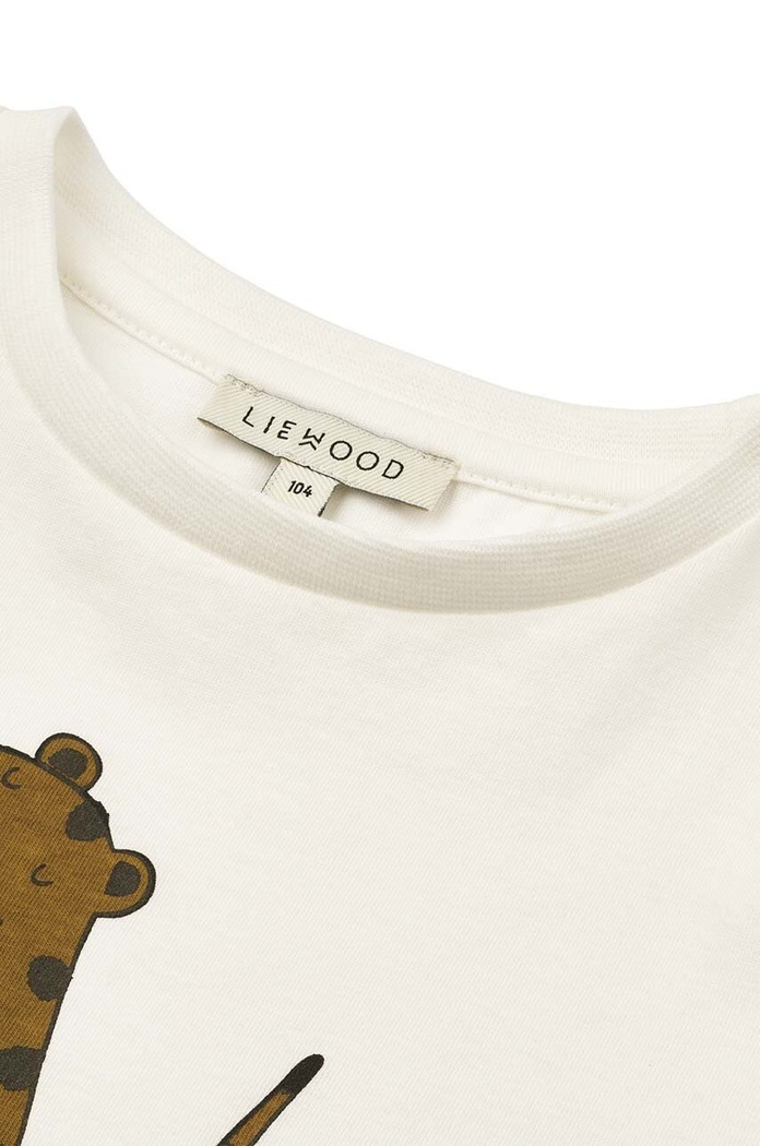 Chlapec Detské bavlnené tričko Liewood Apia Baby Placement Shortsleeve T-shirt LW19074 béžová