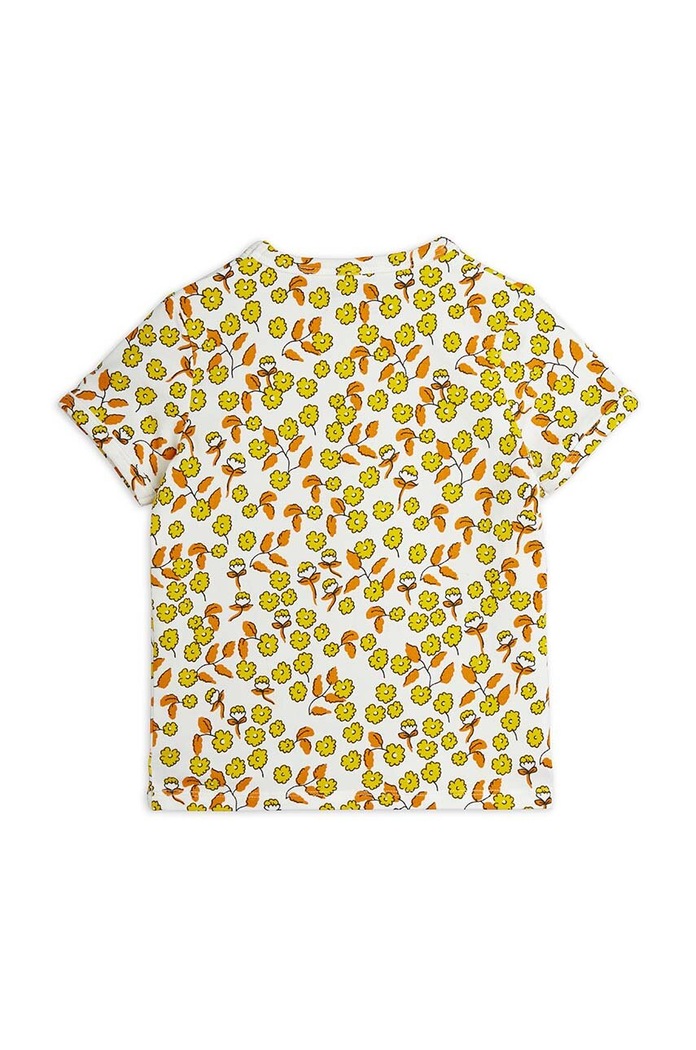 Dětské tričko Mini Rodini Flowers 2422011000 žlutá SS24