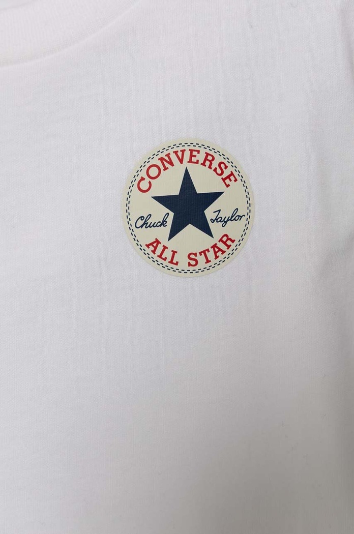 CHLAPEC Converse Dětské bavlněné tričko Converse 8C9506 bílá