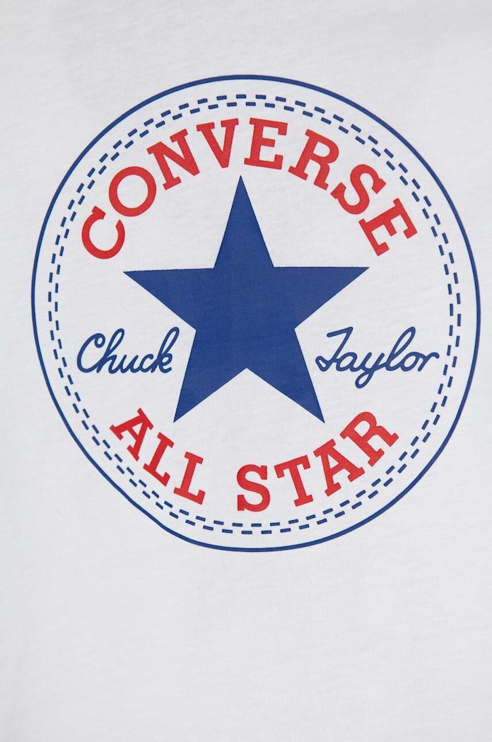 Хлопчик Дитяча бавовняна футболка Converse 866500 білий