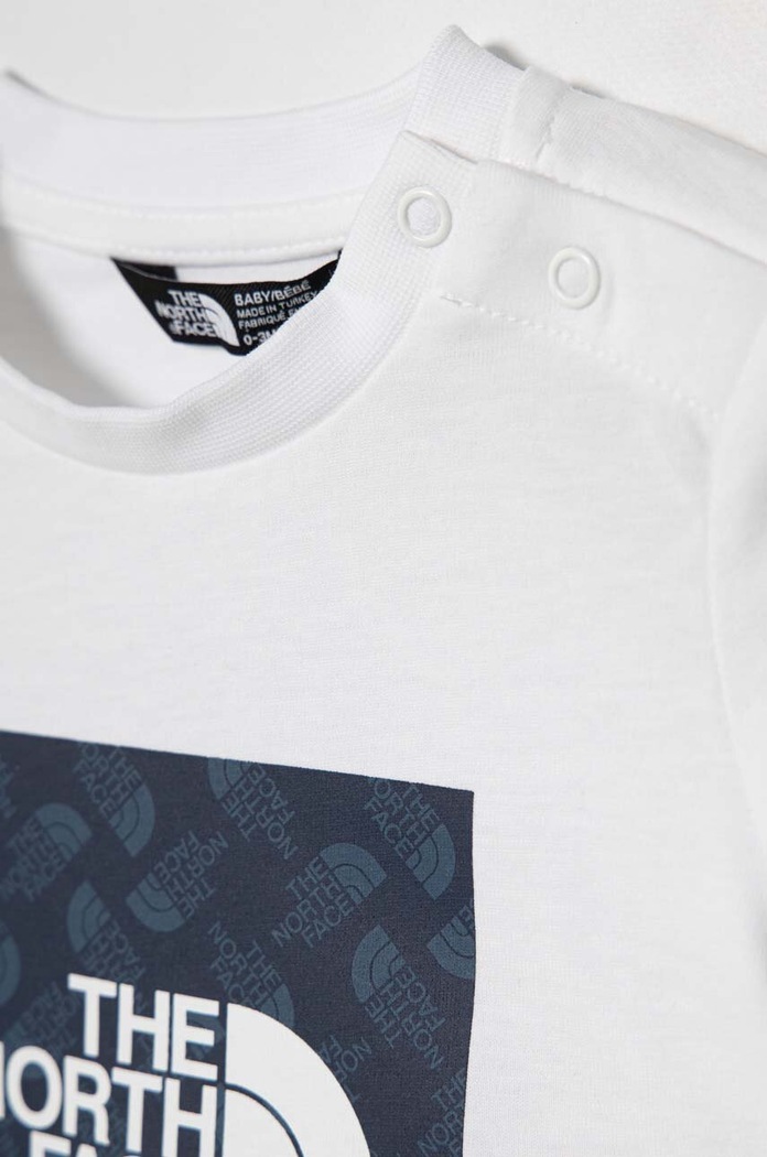 CHLAPEC Dětské bavlněné tričko The North Face BOX INFILL PRINT TEE NF0A877J bílá