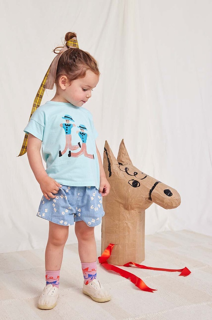 Bobo Choses maglietta in cotone neonati prodotto per bambini blu 124AB005