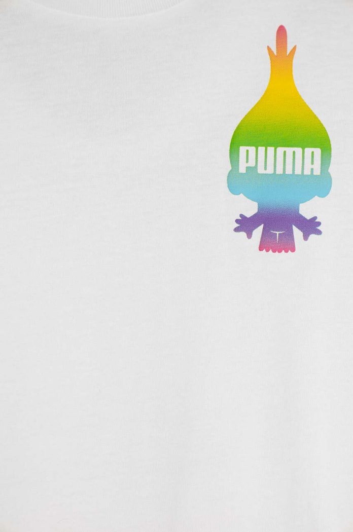 Băieți Puma tricou de bumbac pentru copii PUMA X TROLLS Tee 624816 alb