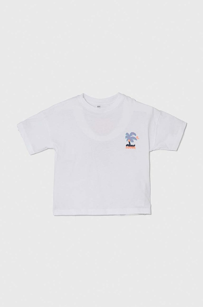 zippy t-shirt bawełniany dziecięcy nadruk biały 3105927202