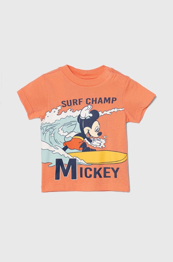 zippy t-shirt bawełniany niemowlęcy nadruk pomarańczowy 3105982601