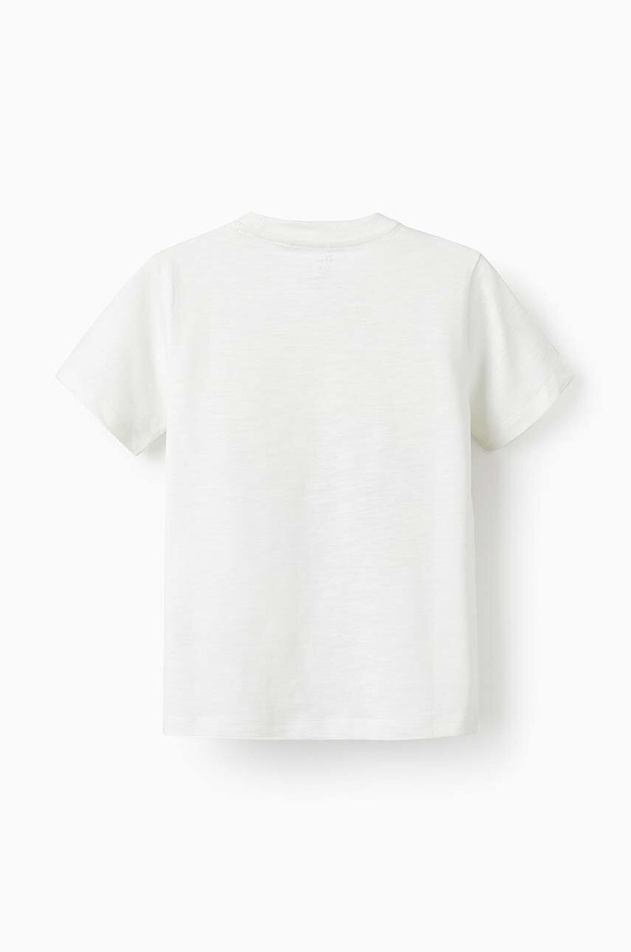 Chłopiec zippy t-shirt bawełniany dziecięcy 3106093005 beżowy