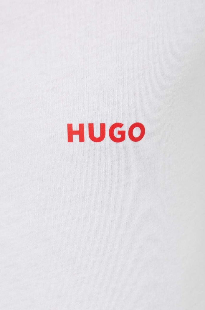 Bavlněné tričko HUGO T-SHIRT RN TRIPLET P 3-pack 50493972 bílá
