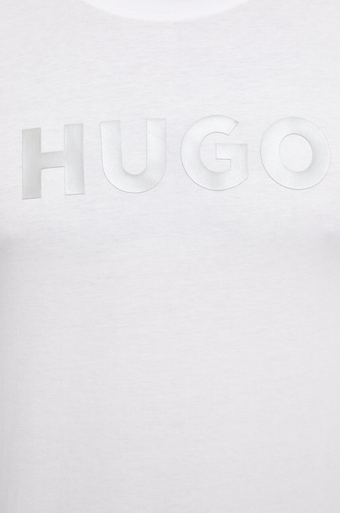 HUGO t-shirt bawełniany biały 50506996