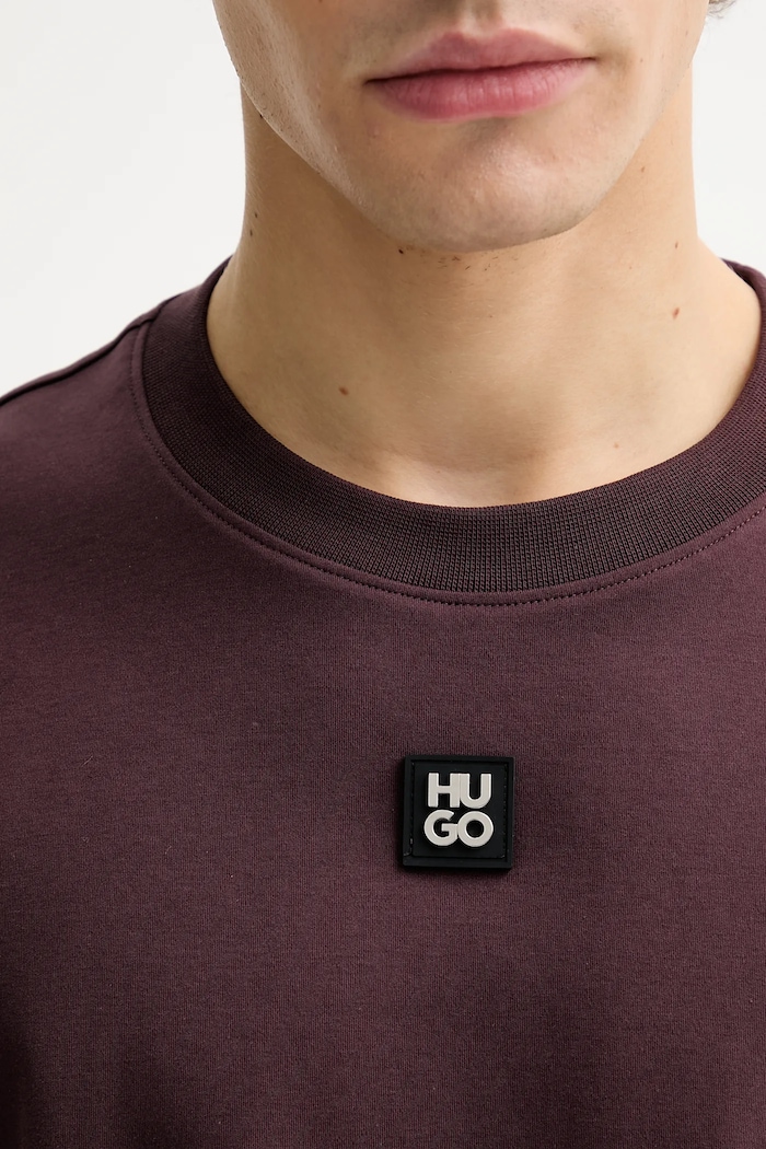 HUGO tricou pentru bărbați din bumbac Dalile 50505201 burgundia