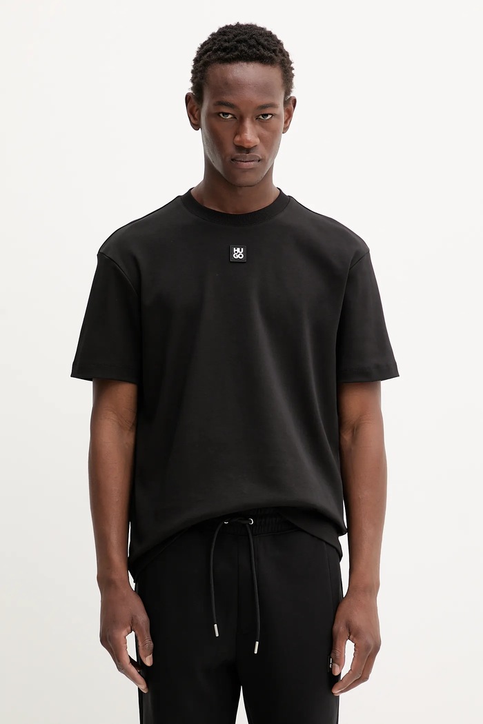 HUGO tricou bărbătesc din bumbac Dalile negru 50505201