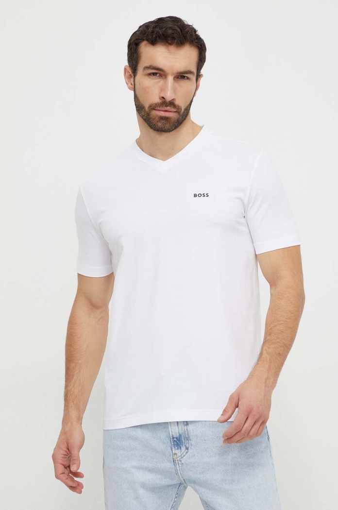 Футболка Boss Green Tee V slim белый 50506347