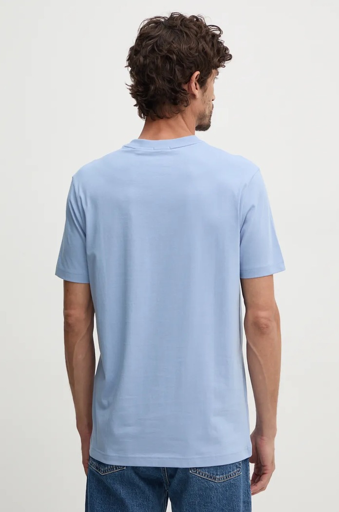 Дрехи BOSS Green тениска мъжка от памук с еластан Tee 50506373 син
