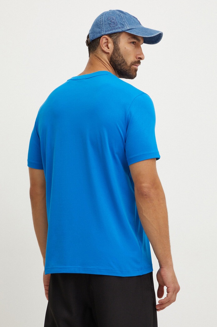 BOSS Green tričko pánské bavlněné s elastanem Tee 50506373 modrá AA00