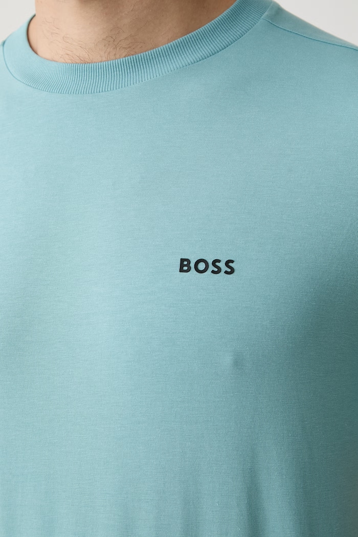 BOSS Green футболка чоловіча бавовняна з еластаном Tee 50506373 бірюзовий