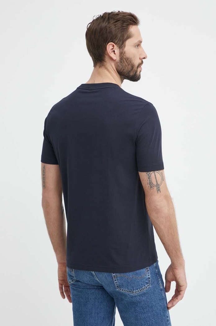 Odzież BOSS Green T-shirt męski bawełniany z elastanem Tee 50506373 granatowy