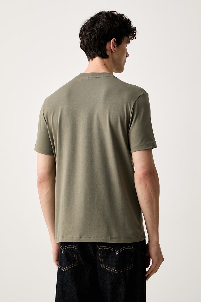 Odzież BOSS Green T-shirt męski bawełniany z elastanem Tee 50506373 zielony