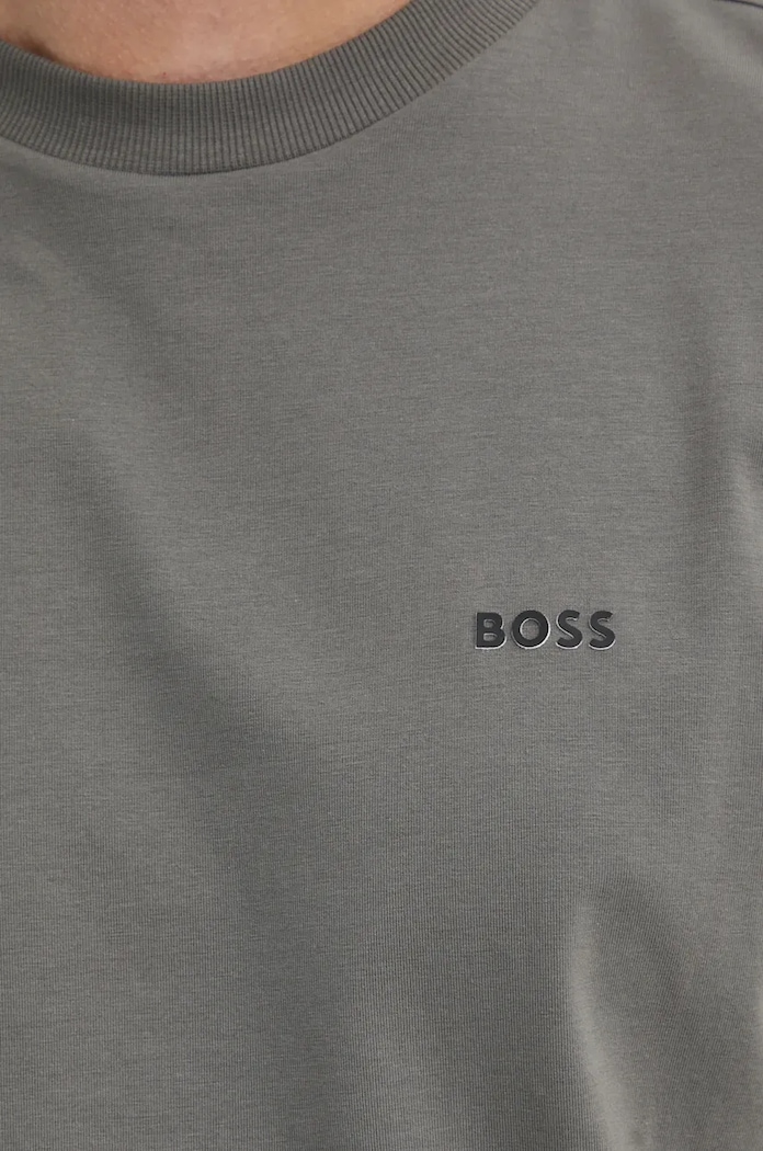 BOSS Green tričko pánské bavlněné s elastanem Tee 50506373 zelená