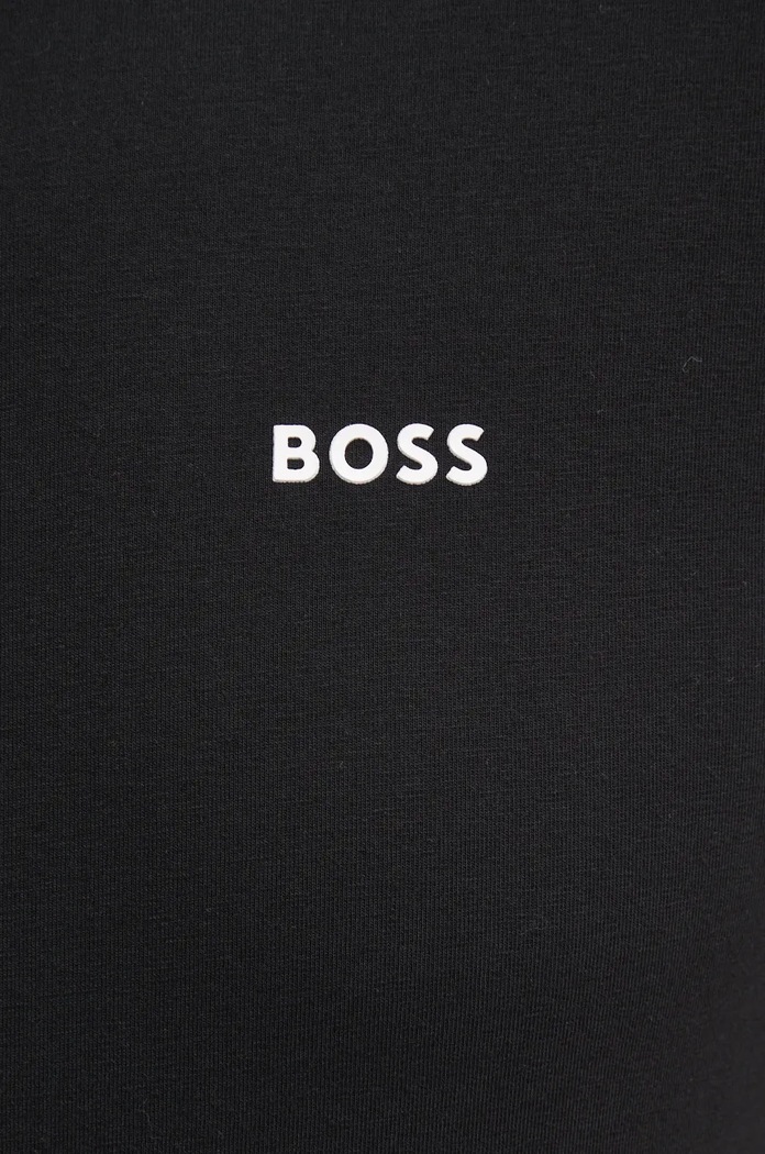 BOSS Green kratka majica moška bombažna z elastanom Tee črna 50506373