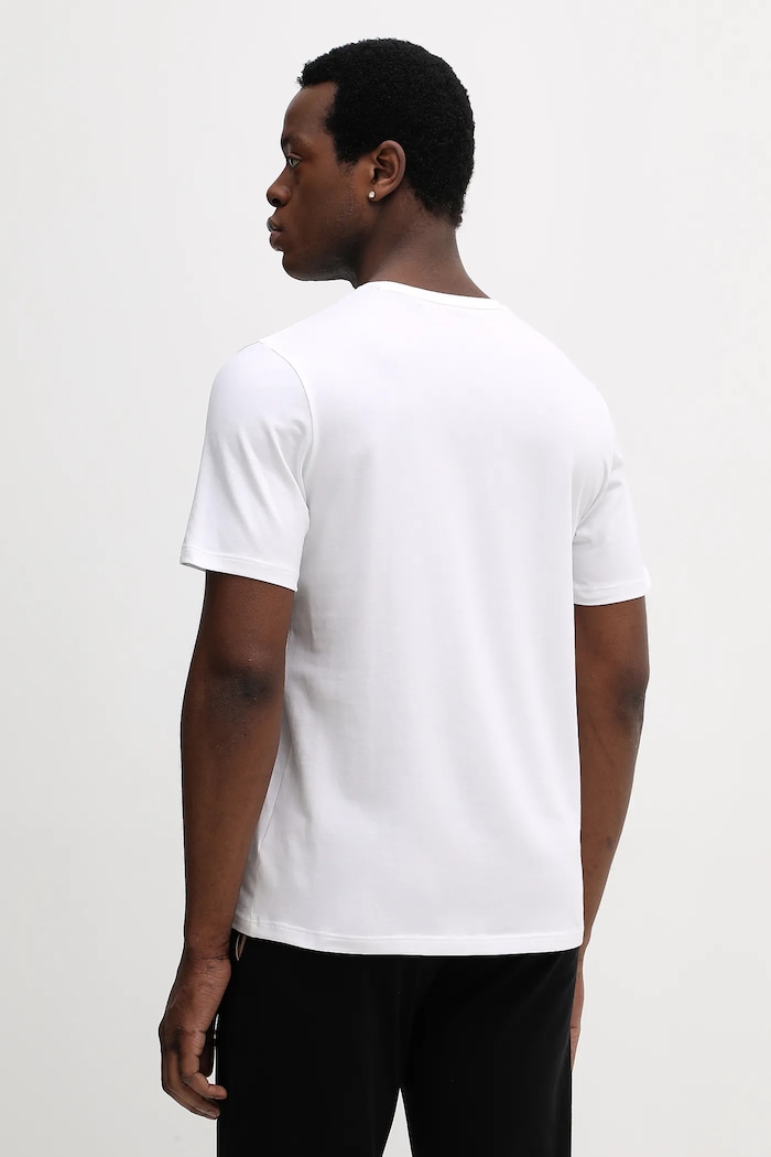 Oblačila BOSS loungewear kratka majica moška bombažna z elastanom Mix&Match T-Shirt R 50515312 bela