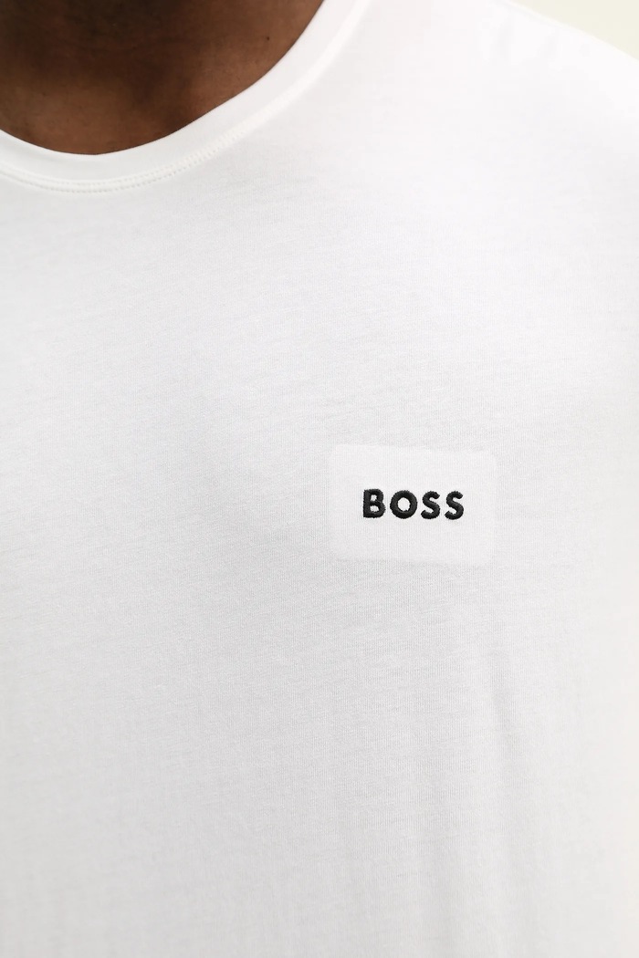 BOSS loungewear kratka majica moška bombažna z elastanom Mix&Match T-Shirt R 50515312 bela