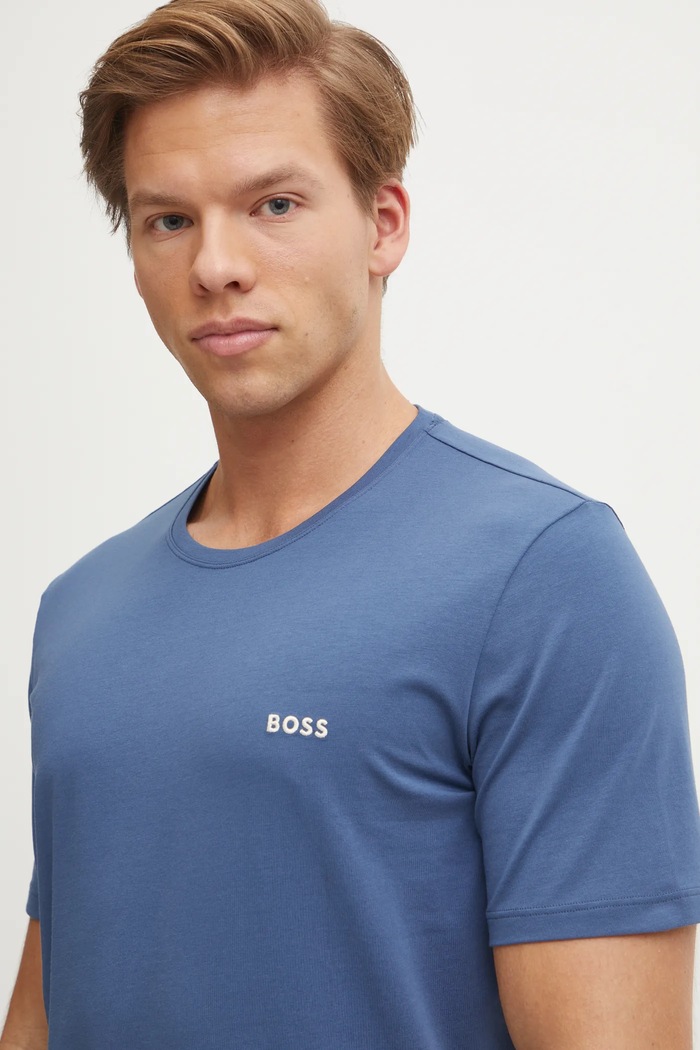 Abbigliamento BOSS Maglietta loungewear da uomo in cotone con elastan Mix&Match T-Shirt R 50515312 violetto