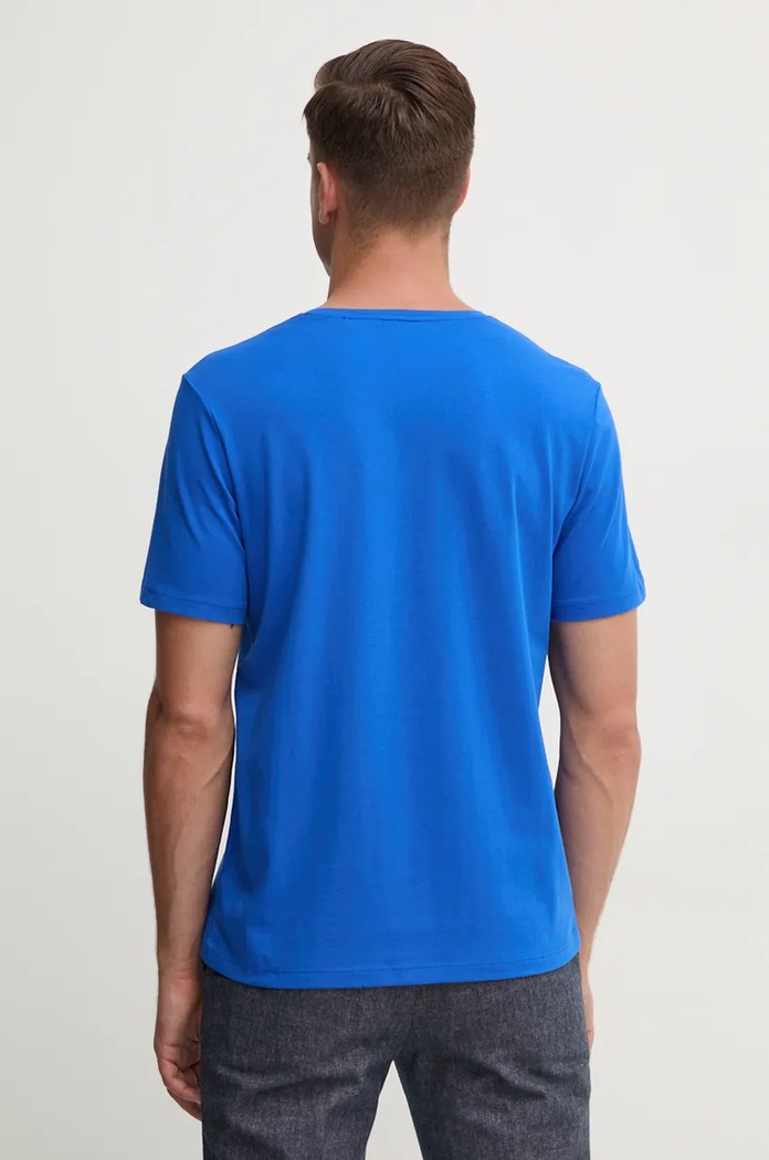 BOSS T-shirt lounge męski bawełniany z elastanem Mix&Match T-Shirt R 50515312 niebieski SS26