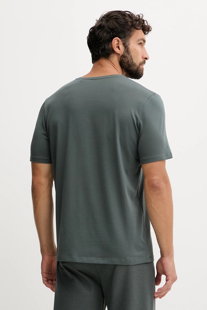 Oblečenie BOSS lounge tričko pánske bavlnené s elastanom Mix&Match T-Shirt R 50515312 zelená