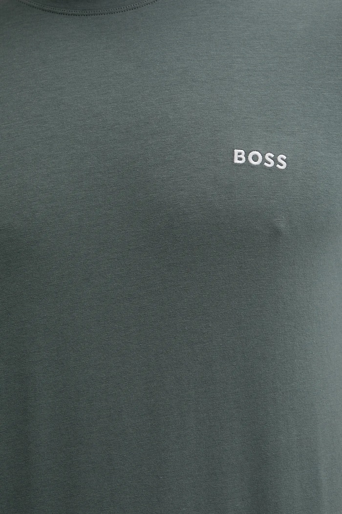 BOSS lounge tričko pánske bavlnené s elastanom Mix&Match T-Shirt R 50515312 zelená