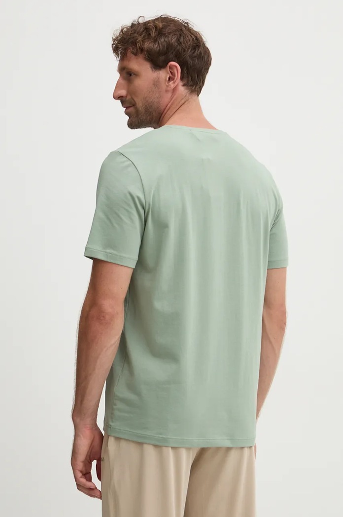Oblečení BOSS loungwear tričko pánské bavlněné s elastanem Mix&Match T-Shirt R 50515312 zelená