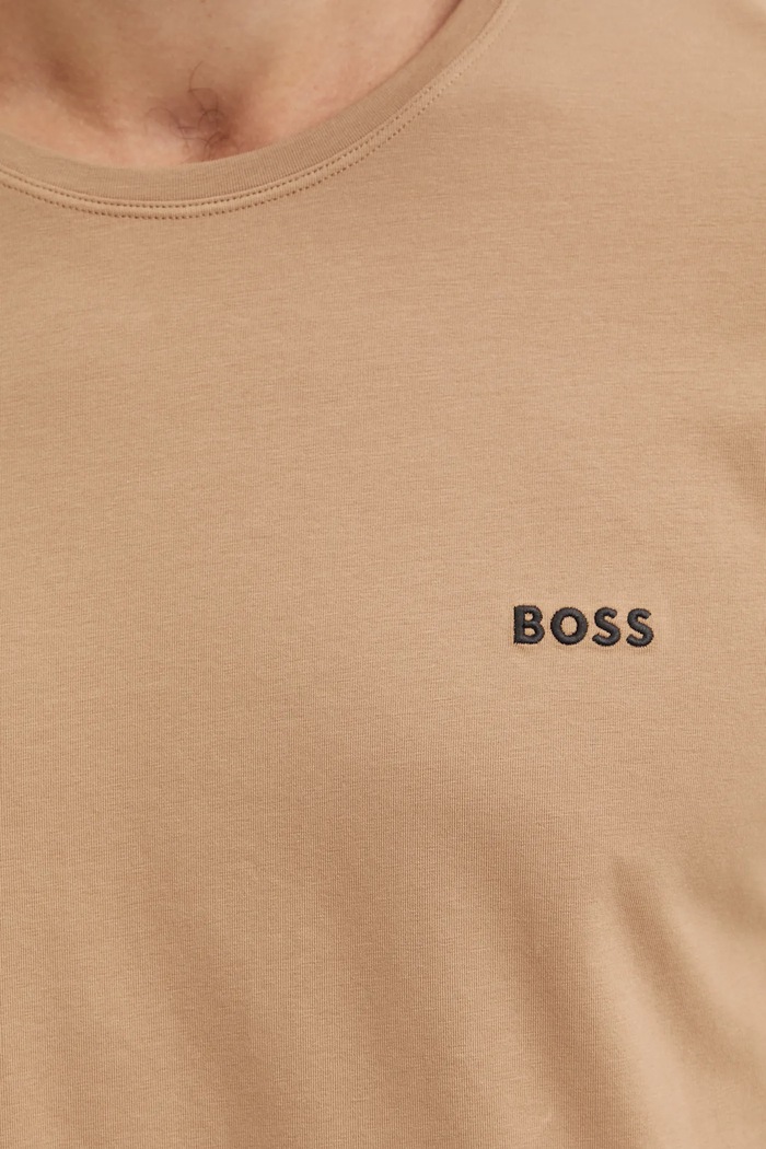 BOSS homewear majica kratkih rukava za muškarce od pamuka s elastanom Mix&Match T-Shirt R 50515312 bež