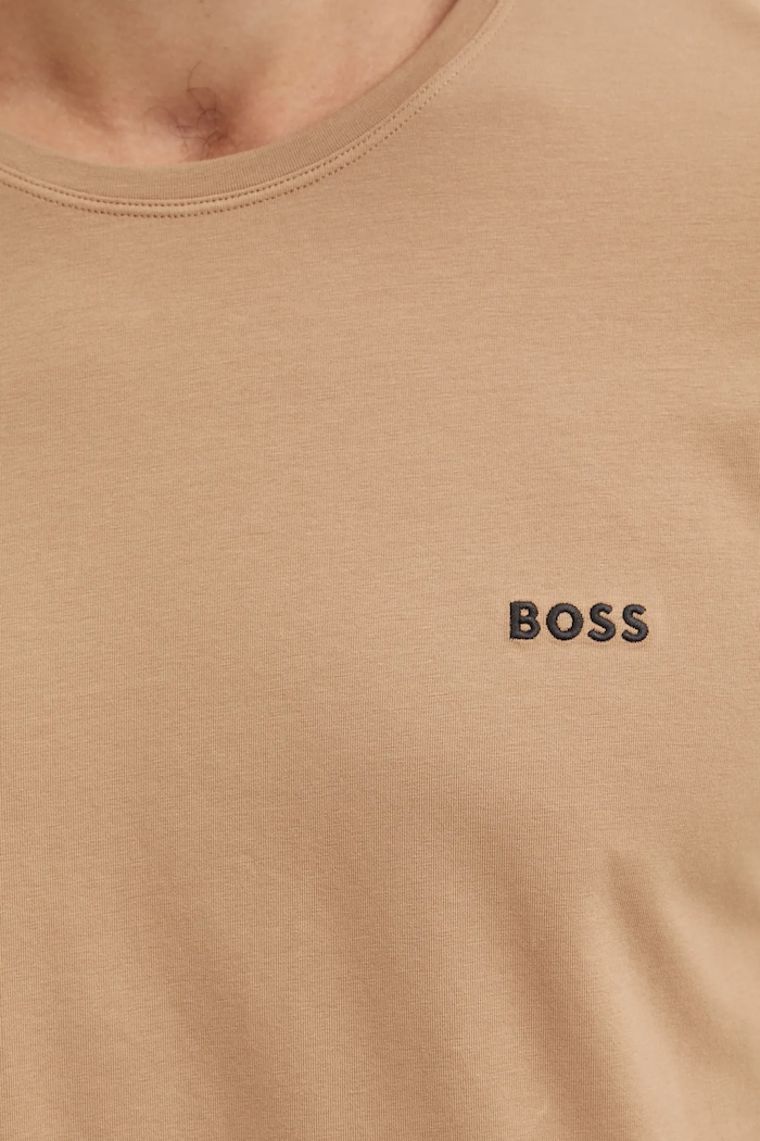 BOSS homewear majica kratkih rukava za muškarce od pamuka s elastanom Mix&Match T-Shirt R 50515312 bež