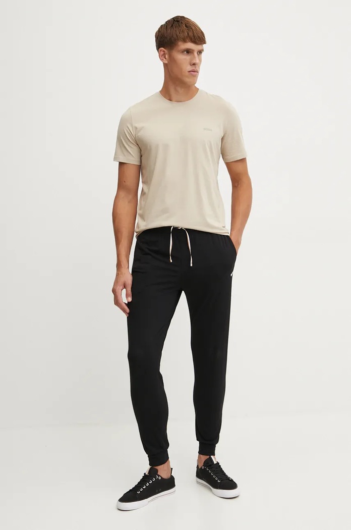 BOSS loungwear tričko pánské bavlněné s elastanem Mix&Match T-Shirt R 50515312 béžová SS26