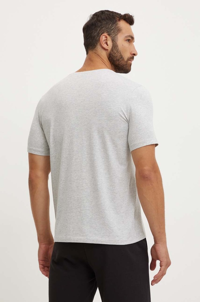BOSS T-shirt lounge męski bawełniany z elastanem Mix&Match T-Shirt R 50515312 szary SS26