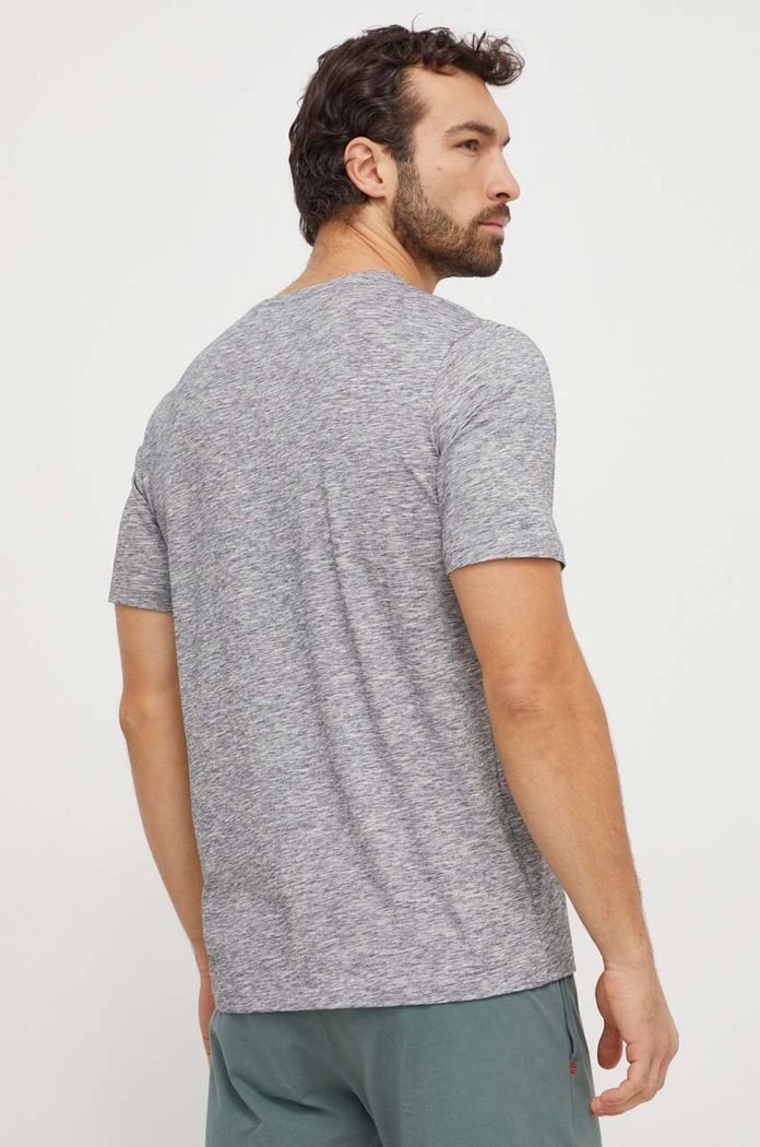 BOSS T-shirt lounge męski bawełniany z elastanem Mix&Match T-Shirt R 50515312 szary SS26