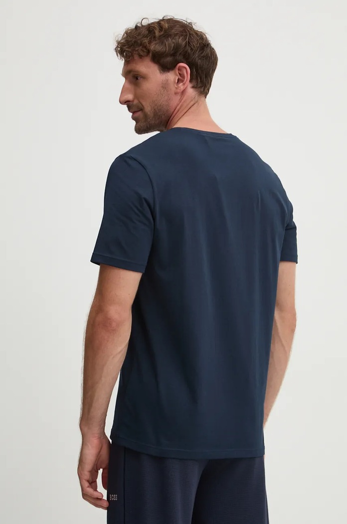 Odzież BOSS T-shirt lounge męski bawełniany z elastanem Mix&Match T-Shirt R 50515312 niebieski